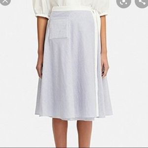 Unique x JW Anderson striped wrap skirt